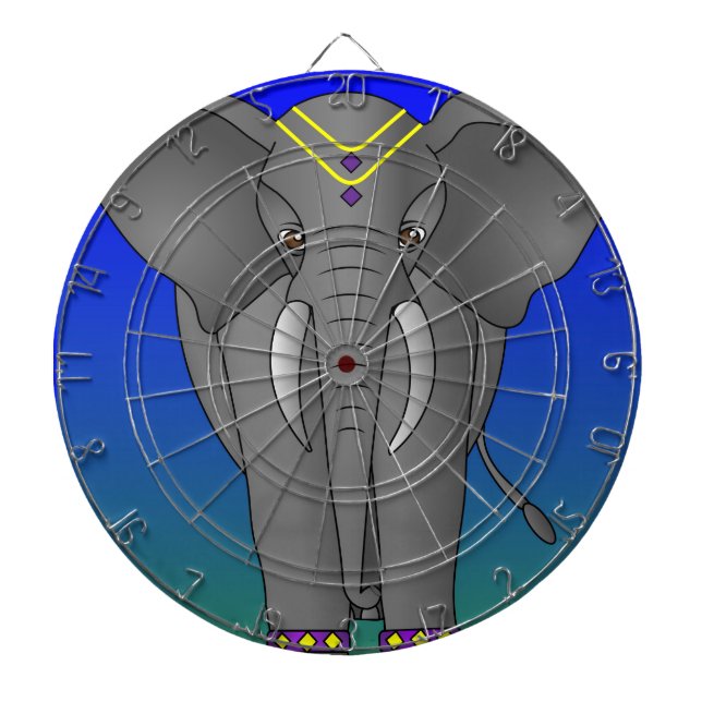 Elephant Themed Dartboard Dartscheibe (vorne)