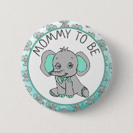 Elephant Themed Mama to Be Baby Shower Button