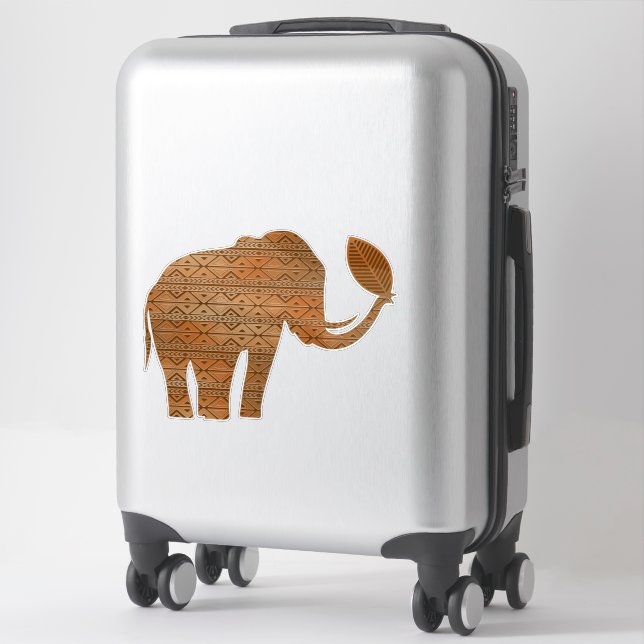 Elephant Tribal Art Design Aufkleber (Koffer)