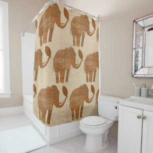 Elephant Tribal Art Design Duschvorhang
