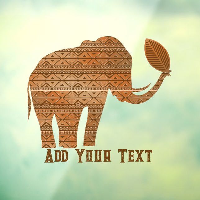 Elephant Tribal Art Design Fensteraufkleber (Blatt 3)