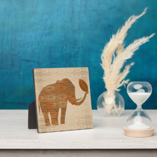 Elephant Tribal Art Design Fotoplatte