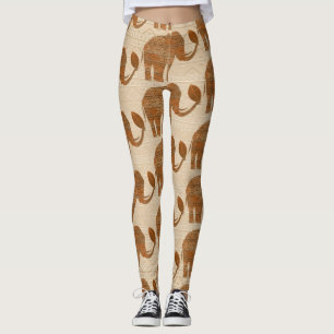 Elephant Tribal Art Design Leggings