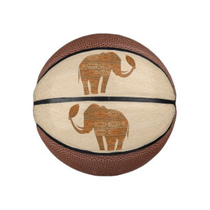 Elephant Tribal Art Design Mini Basketball