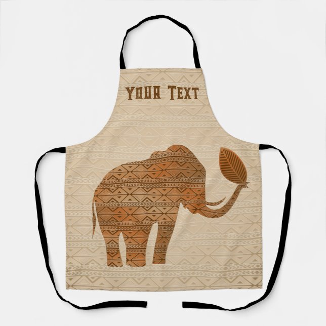 Elephant Tribal Art Design Schürze (Vorderseite)