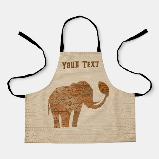 Elephant Tribal Art Design Schürze (Vorderseite)