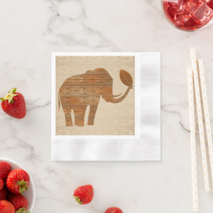 Elephant Tribal Art Design Serviette