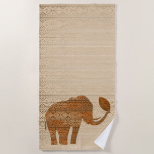 Elephant Tribal Art Design Strandtuch