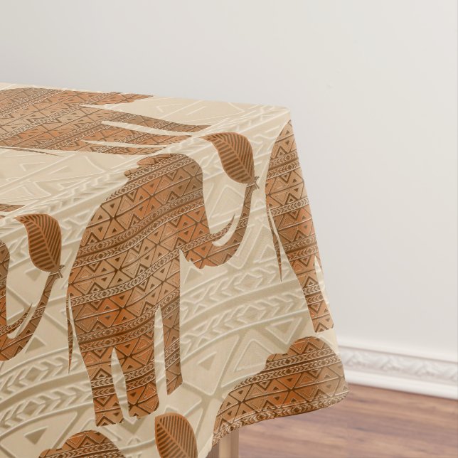 Elephant Tribal Art Design Tischdecke (Beispiel)
