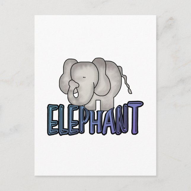 Elephant Tshirts und Geschenke Postkarte (Vorderseite)