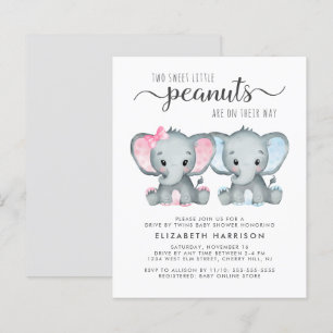 Elephant Twin Baby Boy Girl Drive By Shower Einlad