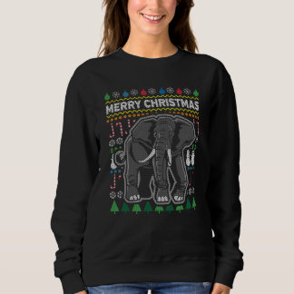 Elephant Ugly Christmas Sweater Wildlife Series Sweatshirt