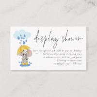 Elephant Umbrella Script Display Baby Dusche