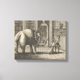 Elephant und Buchhändler, anonym Leinwanddruck