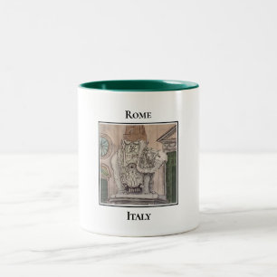 Elephant und Obelisk, Roms Piazza della Minerva Zweifarbige Tasse