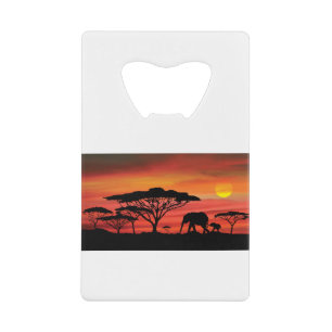eLEPHANT UND Serengeti Sunset Geldbeutel Flaschenöffner