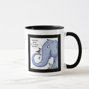 Elephant und Woodpecker-Missverständnis Tasse