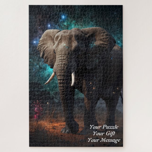 Elephant unter einem Sternenhimmel (Vertikal)