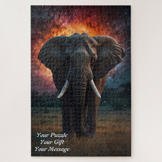 Elephant unter einem Sternenhimmel (Vertikal)