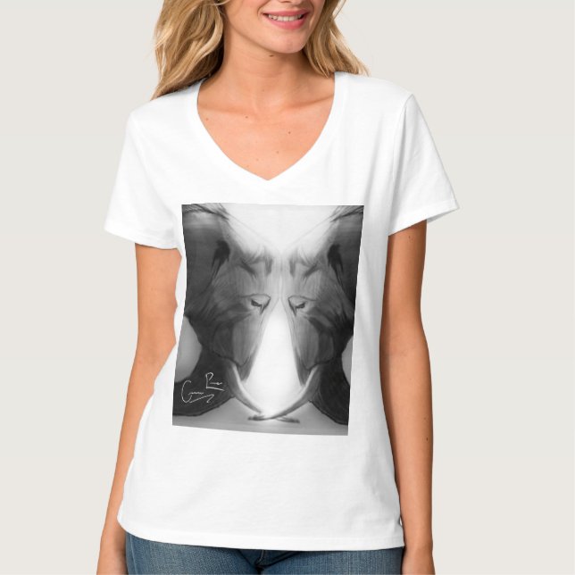 Elephant V-Neck T-Shirt (Vorderseite)