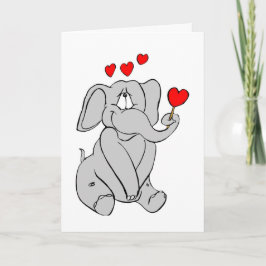Elephant Valentine Feiertagskarte