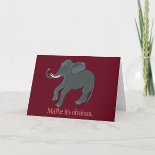 Elephant Valentine's Day Card Feiertagskarte