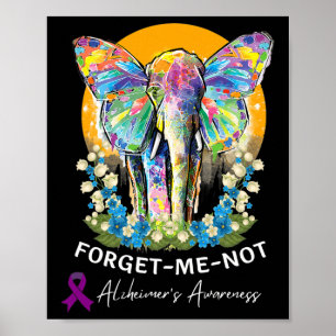 Elephant Vergiss-me-nicht Heimers Bewusstsein Poster