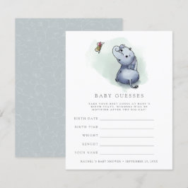 Elephant w Schmetterfly Babydusche Einladung