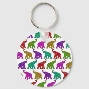 Elephant Walk Muster Fliesen Design Schlüsselanhänger