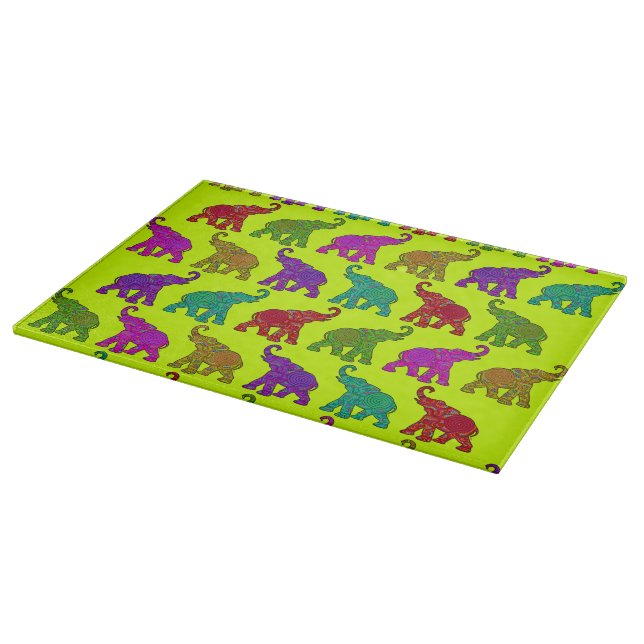 Elephant Walk Muster Fliesen Design Schneidebrett (Ecke)