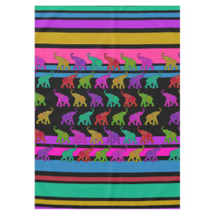Elephant Walk & Stripes Muster + Ihre Ideen Tischdecke