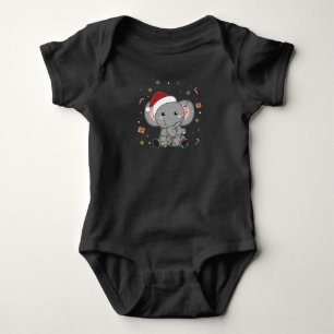 Elephant Weihnachtsschnee Wintertiere Elefanten Baby Strampler