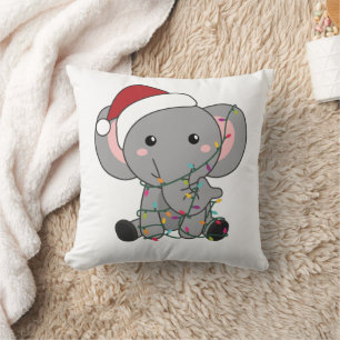Elephant Weihnachtsschnee Wintertiere Elefanten Kissen