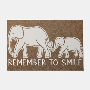 Elephant Welcome Doormat Elephant Lover Mat Fußmatte
