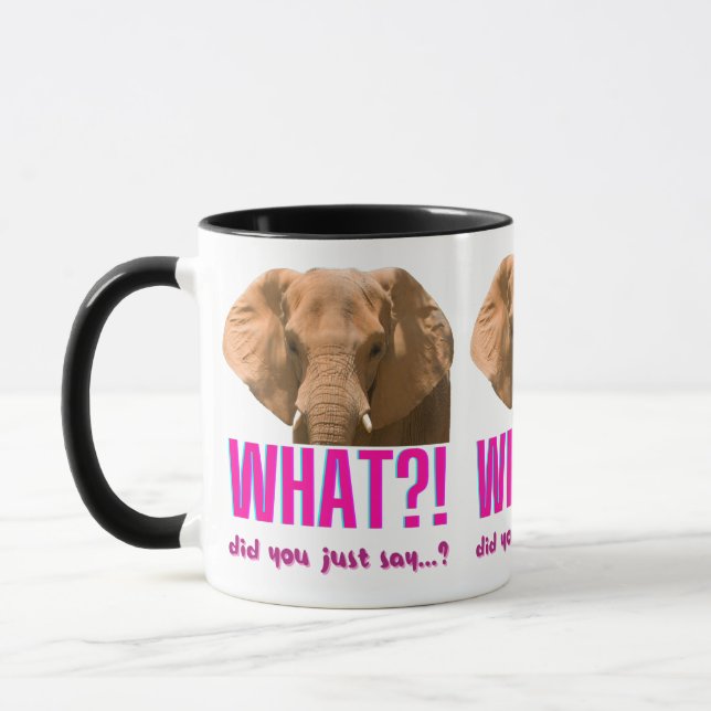 Elephant What Did You Just Say? Tasse (Links)