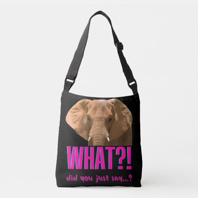 Elephant What Did You Just Say? Tragetaschen Mit Langen Trägern (Vorderseite)