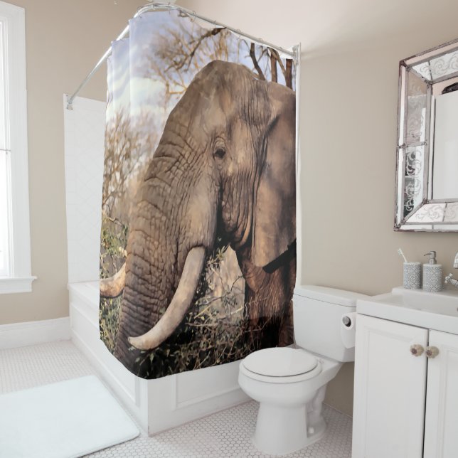 Elephant Wildlife Shower Vorhang (Beispiel)