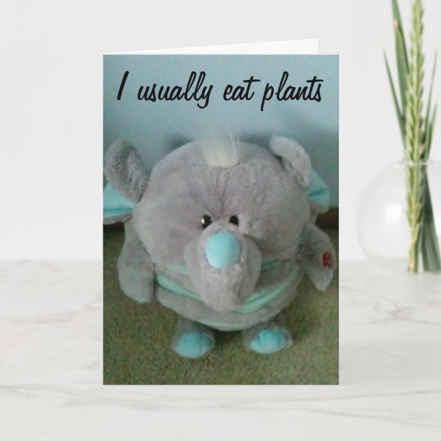 ELEPHANT WILL "BIRTHDAY CAKE" KARTE (Vorderseite)