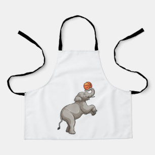 Elephant with Basketball Schürze