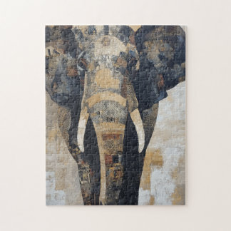 Elephant with Benin designs on body