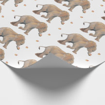 Elephant with cupcakes XL gift wrap