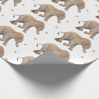 Elephant with cupcakes XL gift wrap Geschenkpapier