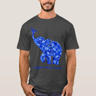 Elephant With Flower Huntingtons Disease Awareness T-Shirt