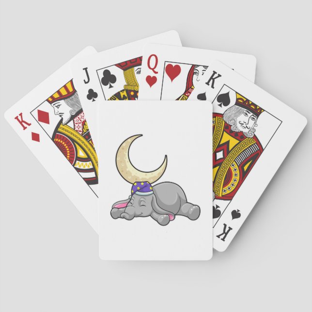 Elephant with Moon Spielkarten (Rückseite)