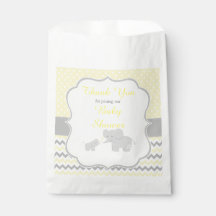 Elephant Yellow and Gray Baby Shower Party