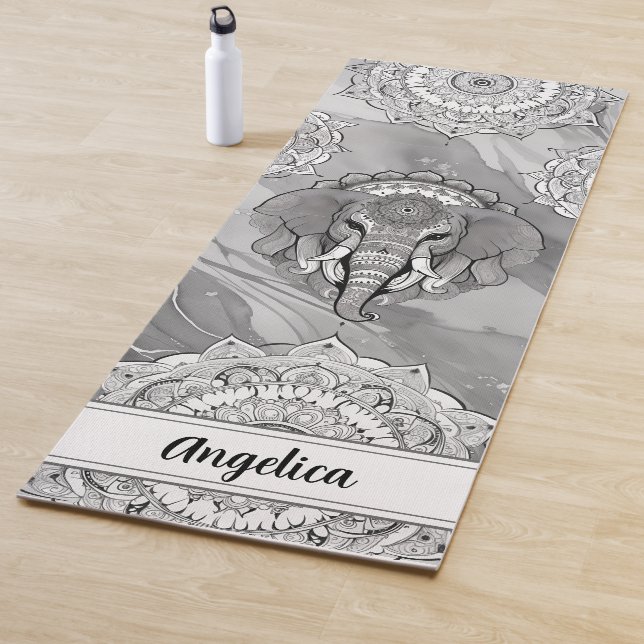 Elephant Yoga Mat mit Indian Mandala Art Yogamatte (Beispiel)