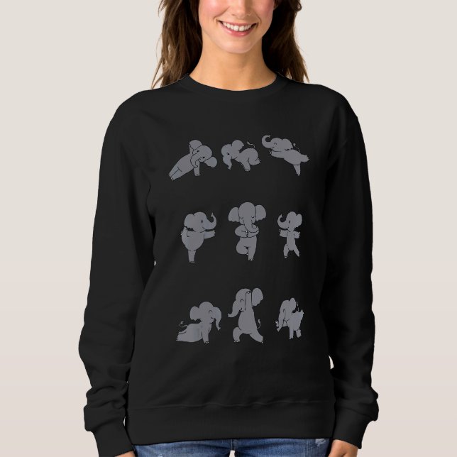 Elephant Yoga Sweatshirt (Vorderseite)