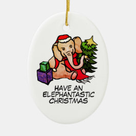 Elephantastische Niedliche Weihnachtsfeiertage Keramikornament