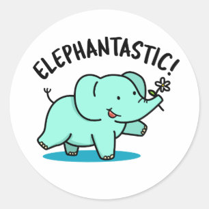 Elephantastischer, lustiger Elefantenpuff Runder Aufkleber