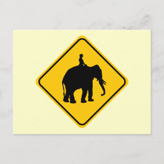 Elephantback Rider Crossing Postkarte